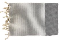 Fouta nid d\'abeille Mikanda gris