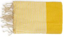 Fouta nid d\'abeille Mikanda jaune