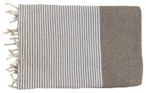 Fouta nid d\'abeille Mikanda taupe