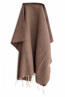 Fouta nid d\'abeille Solea beige