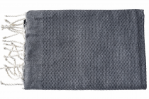 Fouta nid d\'abeille Solea gris