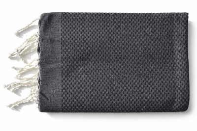 Fouta nid d\'abeille Solea noir