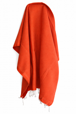 Fouta nid d\'abeille Solea orange