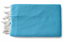 Fouta nid d\'abeille Solea turquoise