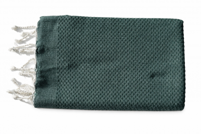 Fouta nid d\'abeille Solea vert