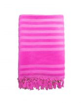 Fouta plage éponge Scala fuchsia