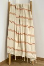 Fouta plate Calliope orange