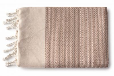 Fouta plate coton Calanca beige