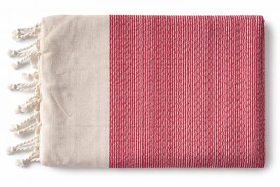Fouta plate coton Calanca rouge