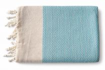 Fouta plate coton Calanca turquoise