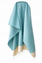 Fouta plate coton Calanca turquoise