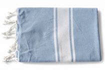 Fouta plate coton Nova bleu ciel
