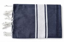 Fouta plate coton Nova bleu marine