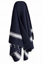 Fouta plate coton Nova bleu marine