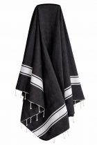 Fouta plate coton Nova noir