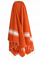 Fouta plate coton Nova orange