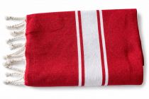 Fouta plate coton Nova rouge