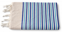 Fouta plate coton Rivage Bleu Horizon