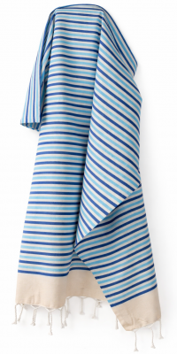 Fouta plate coton Rivage Bleu Horizon