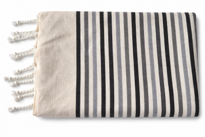 Fouta plate coton Rivage duo de gris