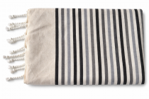 Fouta plate coton Rivage duo de gris