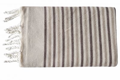 Fouta plate coton Rivage marron