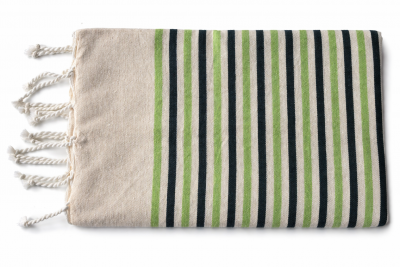 Fouta plate coton Rivage vert
