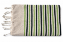 Fouta plate coton Rivage vert