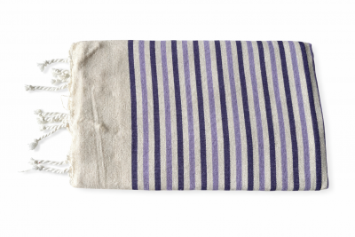 Fouta plate coton Rivage violet