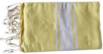 Fouta plate jaune et blanc