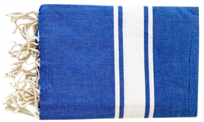 Fouta plate Kozo bleu royal