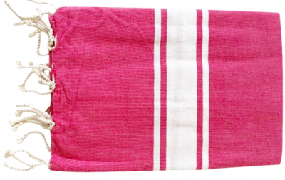 Fouta plate Kozo rose fuchsia