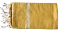 Fouta tissage à plat jaune