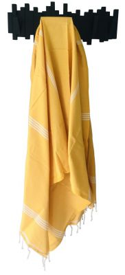 Fouta tissage  plat jaune