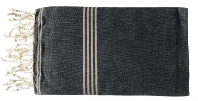 Fouta tissage  plat noir