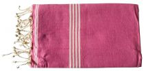 Fouta tissage à plat rose