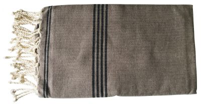 Fouta tissage  plat taupe