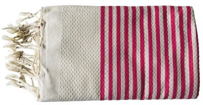 Fouta Tunisie raye rose