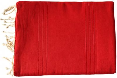 Fouta XXL unie rouge