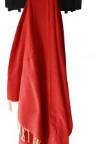 Fouta XXL unie rouge