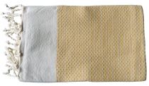 Fouta zig zag jaune safran