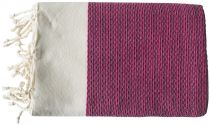 Fouta zig zag rose et noir