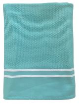 Foutah doublée éponge Waffle aqua