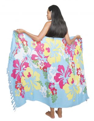 Grand paro Fleurs du soleil bleu