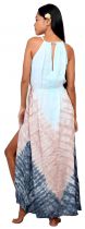 Grande robe de plage tie dye bleue 