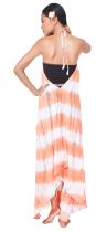 Longue robe d\'été tie dye orange