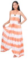 Longue robe d\'été tie dye orange