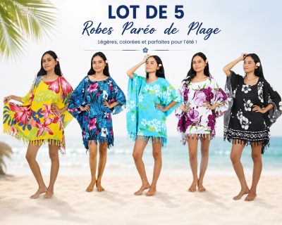 Lot de 5 robes par�o de plage