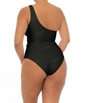 Maillot grande taille une bretelle noir