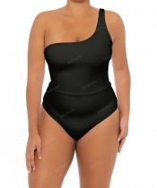 Maillot grande taille une bretelle noir